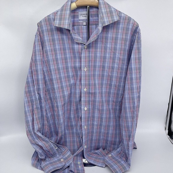 Sz‎ 17 Classic Fit Ledbury Long Sleeve Button Down Dress Shirt - Picture 3 of 9